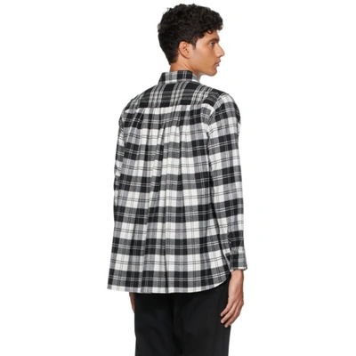Shop Fumito Ganryu Pleated Flannel Shirt Jacket In Black