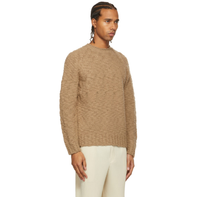 Auralee Raglan-sleeve Slubbed-wool Sweater In Beige | ModeSens