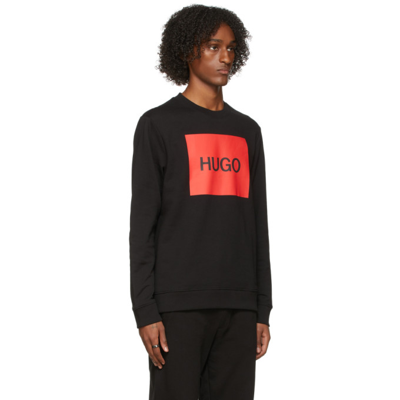 Shop Hugo Black Duragol Sweatshirt In 001 Black