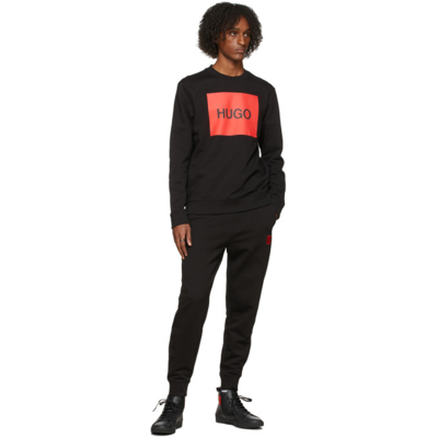 Shop Hugo Black Duragol Sweatshirt In 001 Black