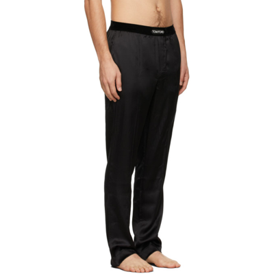 Shop Tom Ford Black Silk Pajama In 2 Black