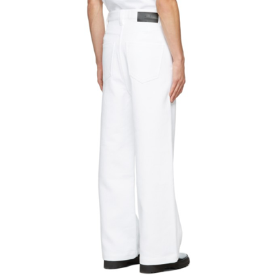 Shop Ami Alexandre Mattiussi White Wide Fit Trousers In 100 White