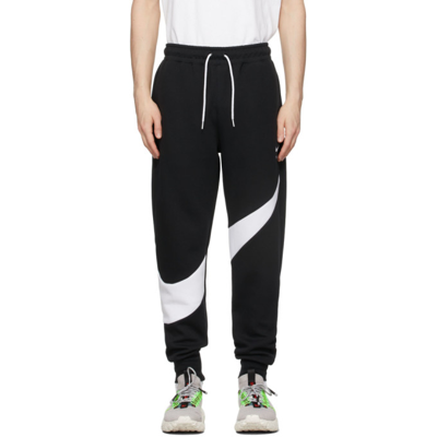 Nike Swoosh Pack Tech Fleece Cuffed Sweatpants In Black