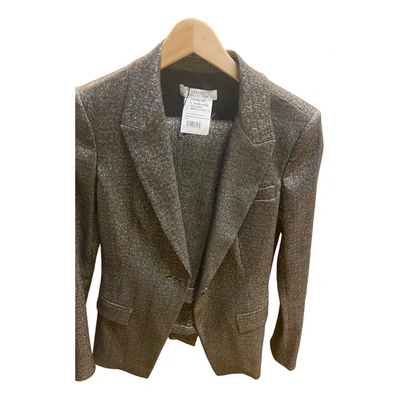 Pre-owned Versace Glitter Suit Jacket In Gold