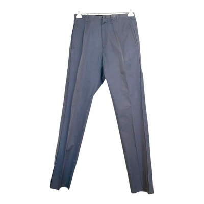 Pre-owned Lanvin Trousers In Grey