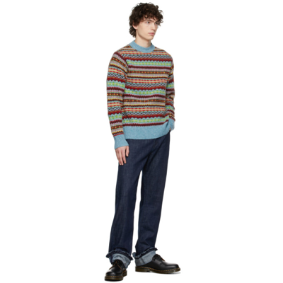 Shop Molly Goddard Blue Wool Gene Crewneck Sweater In Blue Fairis