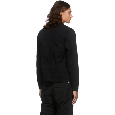 Shop C.p. Company Black Gabardine Utility Shirt In Black 999