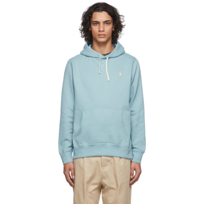 Polo Ralph Lauren Cotton Blend Fleece Solid Classic Fit Hoodie In Blue Note  | ModeSens