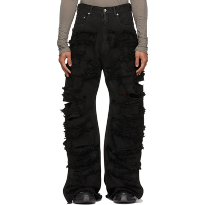 Black Destroyed Geth Jeans In 09 Black