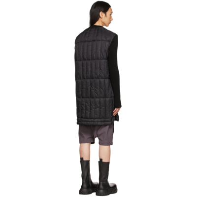 Shop Rick Owens Black Quilted Liner Vest In 09 Black