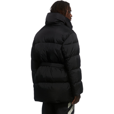 Shop Off-white Black Tuck Detail Puffer Jacket In Black/white