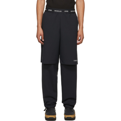 Shop Moncler Genius 4 Moncler Hyke Navy Layered Trousers In 778 Navy