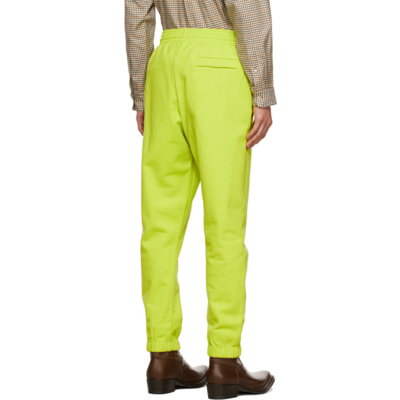 Shop Martine Rose Green Fleece Lounge Pants In Apple Green