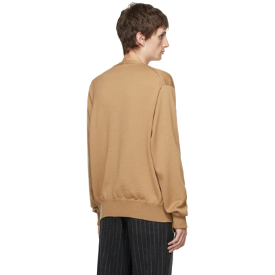 Shop Bed J.w. Ford Beige Wool Buttoned Cardigan In Camel