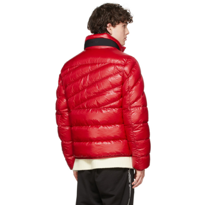 Shop Moncler Red Nylon Hanin Jacket In 560 Raspberry