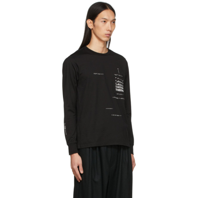 Shop Takahiromiyashita The Soloist Long Sleeve Geometric Morse Code T--shirt In Black