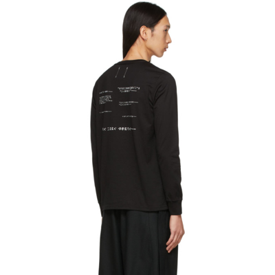 Shop Takahiromiyashita The Soloist Long Sleeve Geometric Morse Code T--shirt In Black