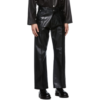 Shop Jieda Laminate Five-pocket Trousers In Black