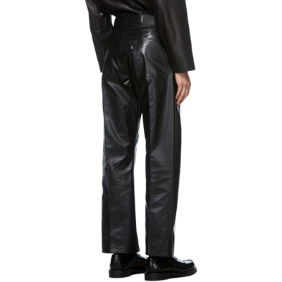 Shop Jieda Laminate Five-pocket Trousers In Black