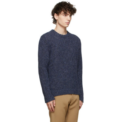 Shop Massimo Alba Navy Simon Crewneck Sweater In M501 Blu