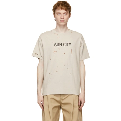 SANKUANZ 灰色 SUN CITY HOLES T 恤