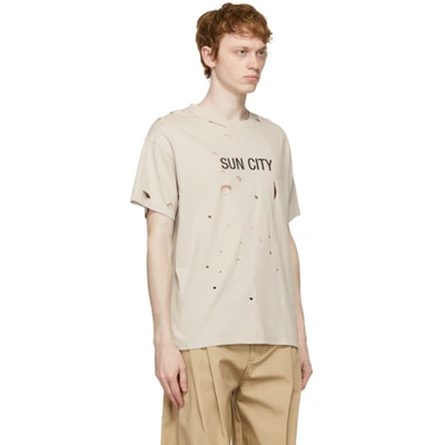 Shop Sankuanz Grey 'sun City' Holes T-shirt