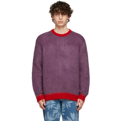Marc Jacobs Heaven Purple Knit Fluff Sweater | ModeSens