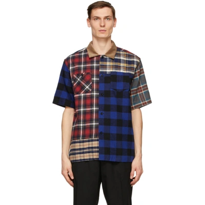 Shop Sacai Multicolor Flannel Plaid Mix Shirt In Multi 926