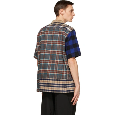 Shop Sacai Multicolor Flannel Plaid Mix Shirt In Multi 926