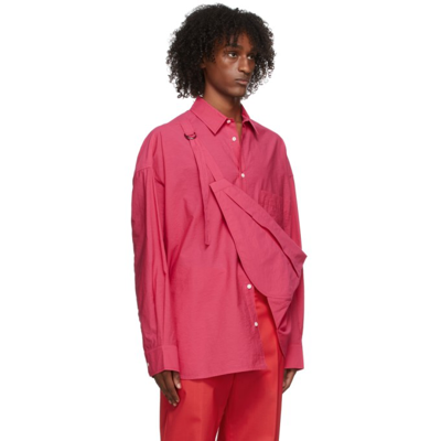 Shop Jacquemus Pink La Chemise Banane Long Sleeve Shirt