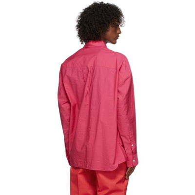 Shop Jacquemus Pink La Chemise Banane Long Sleeve Shirt