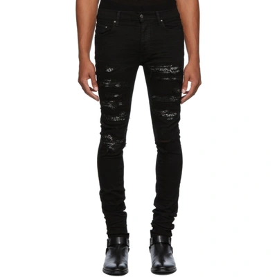 Shop Amiri Bandana Thrasher Jeans In Black