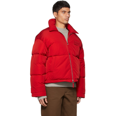 Shop Jacquemus Red La Montagne 'la Doudoune Flocon' Jacket