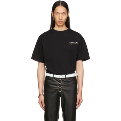 Jean Paul Gaultier Black Logo Brooch T-shirt In 0001-black/white | ModeSens