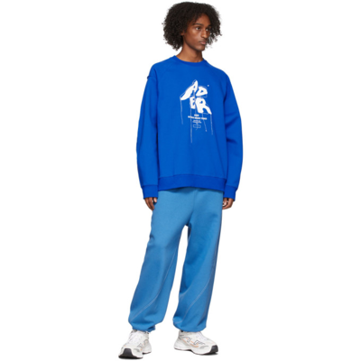 Shop Ader Error Blue Sculpture Logo Sweatshirt