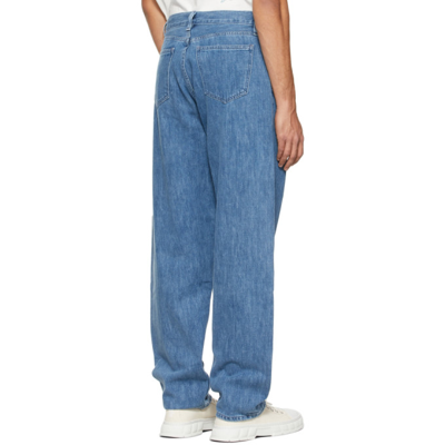 Shop Non+ Blue Wide Jeans In Washed