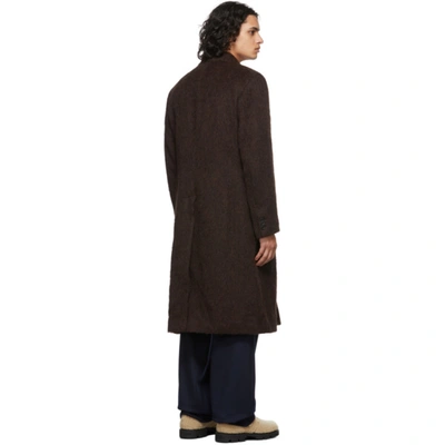 Our Legacy Whale Double-breasted Alpaca Coat In Brown | ModeSens