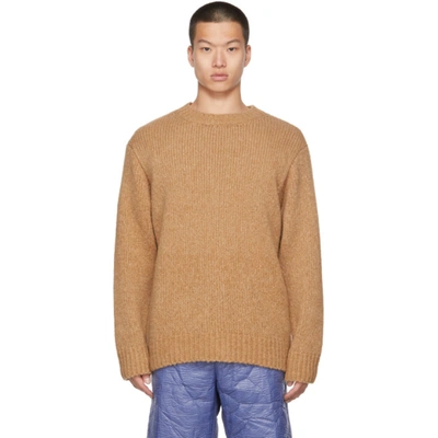 Shop Dries Van Noten Tan Merino Wool Sweater In 102 Camel