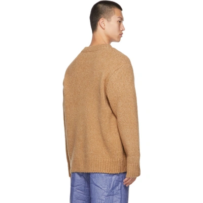 Shop Dries Van Noten Tan Merino Wool Sweater In 102 Camel