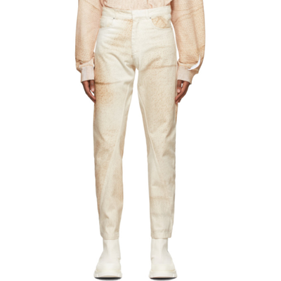 Bianca Saunders Beige Wrangler Edition Knit Print Jeans In White | ModeSens