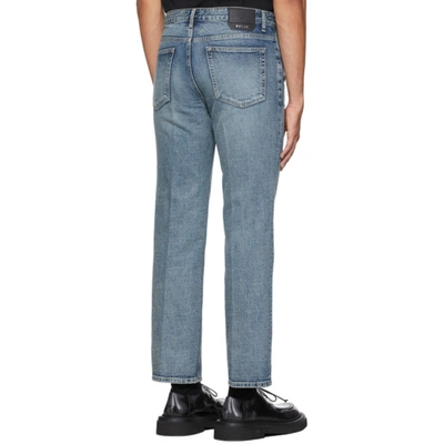 Shop Solid Homme Blue Washed Denim Jeans In Blue 680l