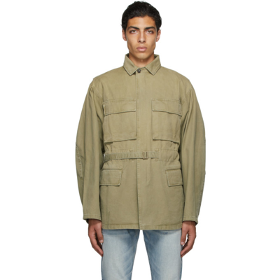 Shop Fear Of God Khaki Parachute Jacket In Army314