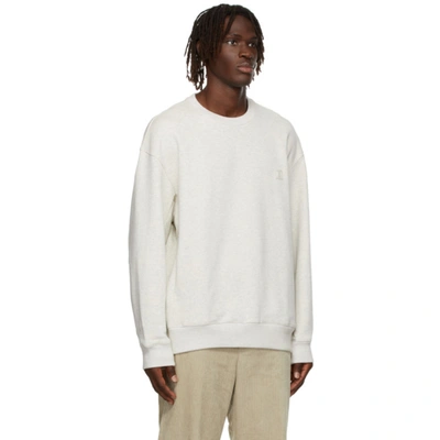 Shop Solid Homme Pocket Sweatshirt In Grey 603g