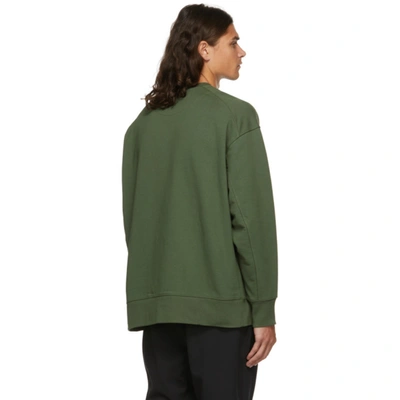 Shop Y-3 Green Classic Logo Crewneck Sweatshirt In Shadow Green