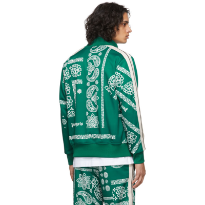 Palm Angels Green Bandana Track Jacket | ModeSens