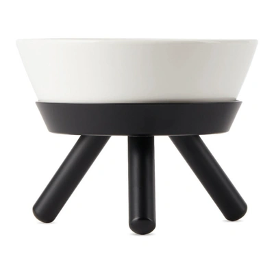 Shop Pets So Good Black & White Short Oreo Table Pet Bowl In Black/white