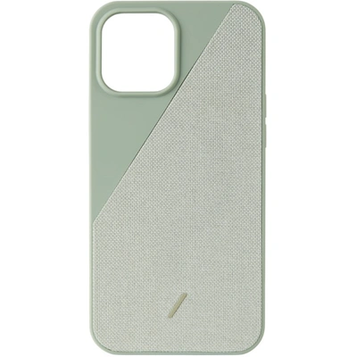 Shop Native Union Green Clic Canvas Iphone 12 Pro Max Case In Sage