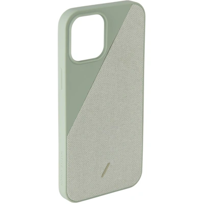 Shop Native Union Green Clic Canvas Iphone 12 Pro Max Case In Sage
