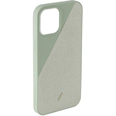 Native Union Green Clic Canvas Iphone 12 Pro Max Case In Sage