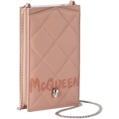 Shop Alexander Mcqueen Quilted Leather Iphone Case In Pink